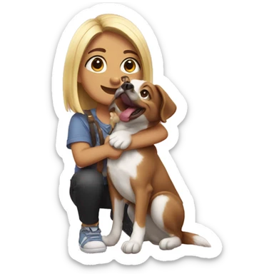 Make me playing with the dog sticker