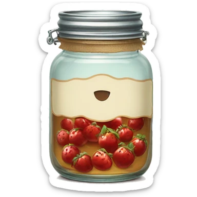 vintage jam jar sticker
