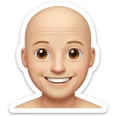 bald gay best friend sticker