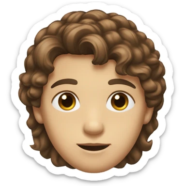 Garçon aux cheveux bruns et aux yeux bleus sticker