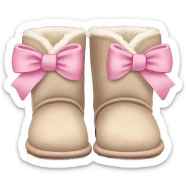 Uggs with baby pink bows sticker