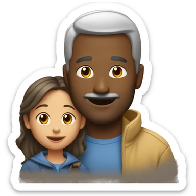 Dad and daughter sharing a moment sticker