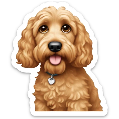 apricot colored cockapoo sticker