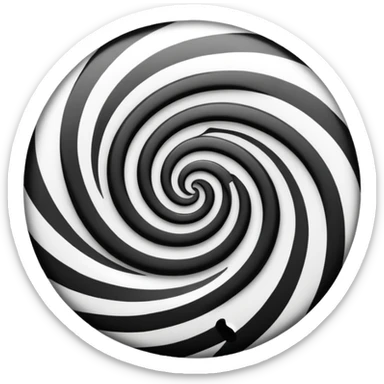 Make a hypnosis black and white spiral sticker