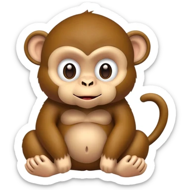 Super duper big fat monkey  sticker