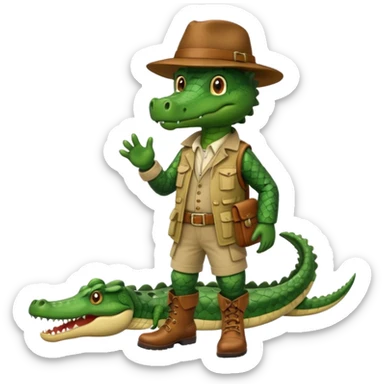 explorer crocodile sticker