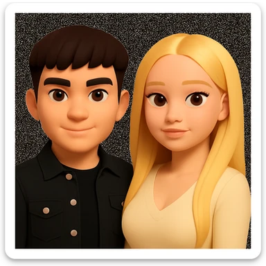 Slightly increase the volume of the upper body of the girl and slightly rotate her to face forward, maintaining the style of the original image. sticker