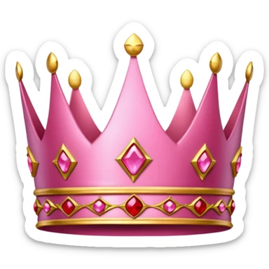 pink crown with only red gems a lot red gems sticker