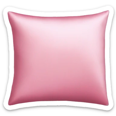 Pink satin pillow sticker