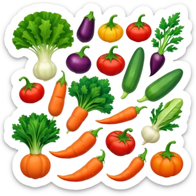 fresh vegetables sticker