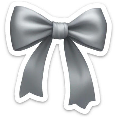 gray bow sticker