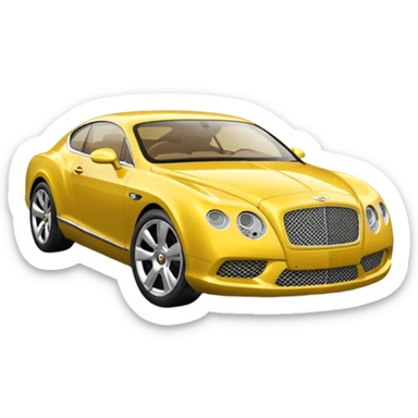 Yellow Bentley sticker