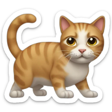 a cat pooping sticker