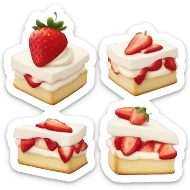 A piece of Strawberry vanilla shortcake sticker