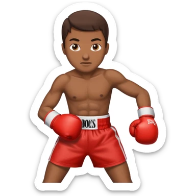 athlete in boxing gloves sticker