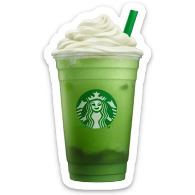 A matcha iced Starbucks drink  sticker