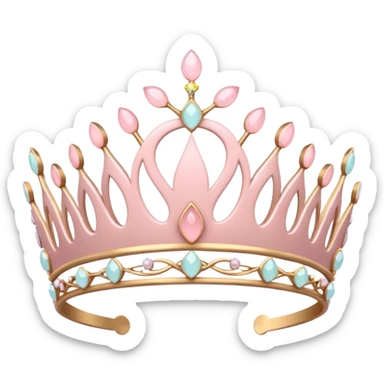 Cute beautiful pastel Sakura tiara  sticker