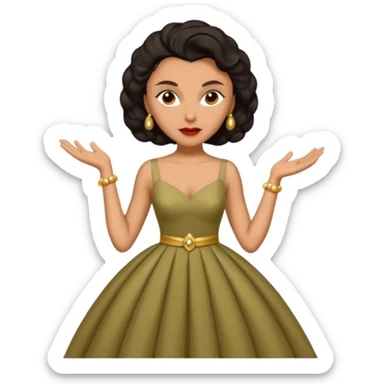 Lena Horne with dark brown hair sticker