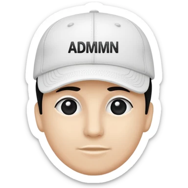 admin hat with the word admin on hat sticker
