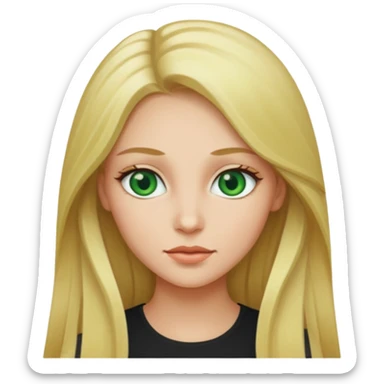 green eyes blonde long hair sticker
