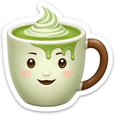 Matcha latte sticker