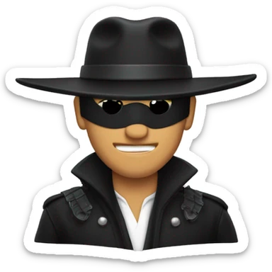 Zorro con cabello largo y chaqueta de cuero sticker