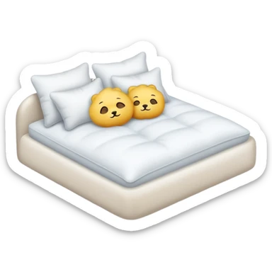 cozy bed with pillow sticker