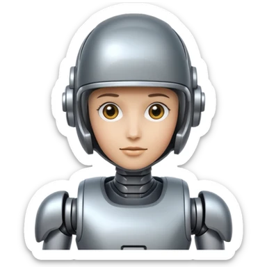 make it more robotic sticker