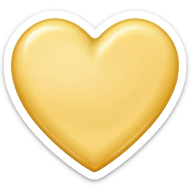 butter coloured heart sticker