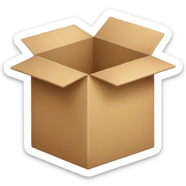 an empty box sticker