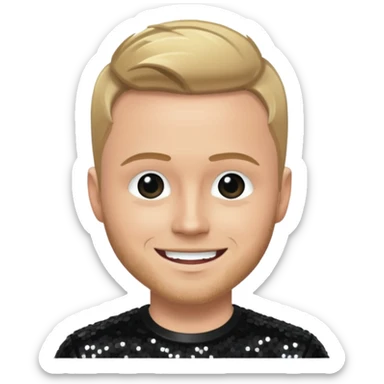 Nicky Byrne from Westlife with black sequin outfit sticker