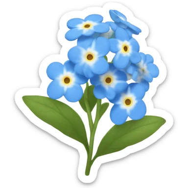 Forget me not flower sticker