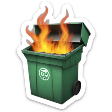dumpster-fire sticker