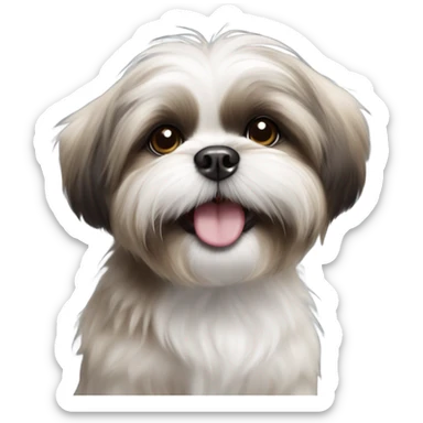 Puppy shitzu happy sticker