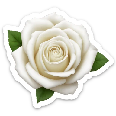 White rose sticker