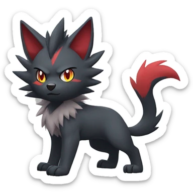 Litten-Zoroark-Mightyena-Zorua full body sticker