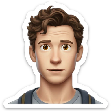 Tom Holland real face sticker