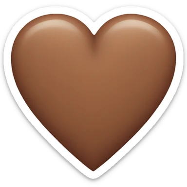 Brown pastel heart sticker