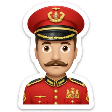 make his skin colour a little bit lighter, and his clothes should be like a spanish sergeant sticker