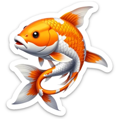 A koi fish sticker