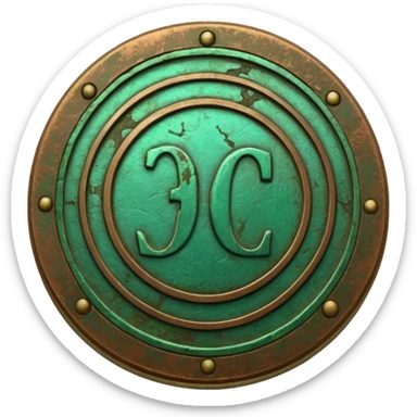 Ancient coin (patina) sticker