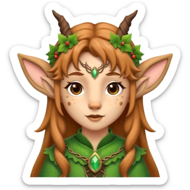 Cute Druid human like fawn with elf ears sticker