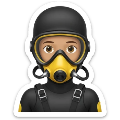 scuba diver sticker