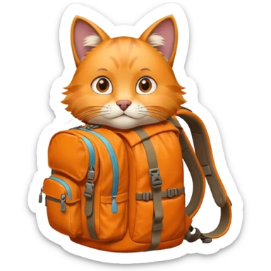 backpacked mountain cat sticker