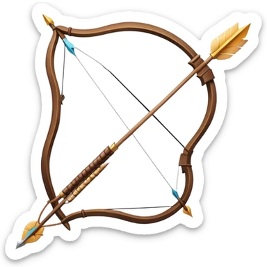 A bow with arrow sticker