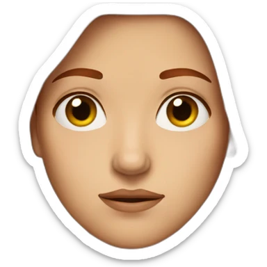 Frowning woman with long auburn hair sticker