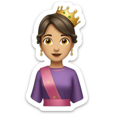 Niña con corona sticker