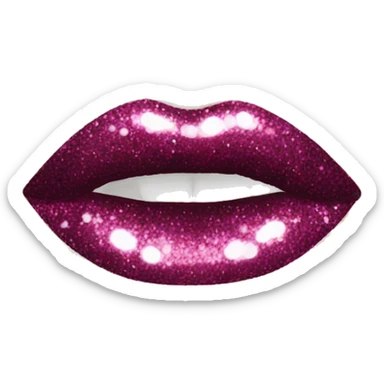 Glitter lipstick  sticker