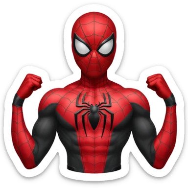 Black spiderman sticker