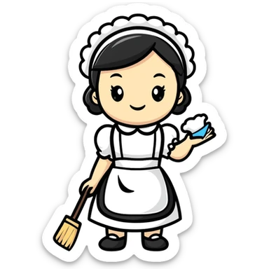 maid character sticker